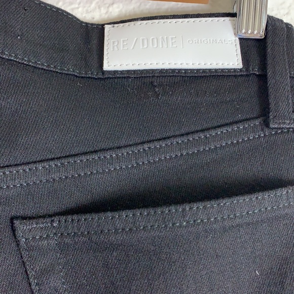 REDONE 90’s High Rise Ankle Cropped Black Jeans - Picture 6 of 14